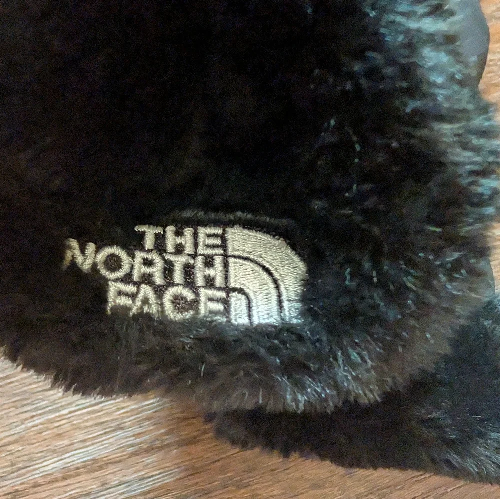 North Face Black Gloves Large Girls Fur Trim